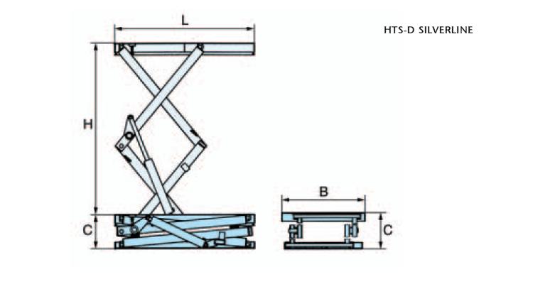 Standartn zvedac stl HTS-D SILVERLINE